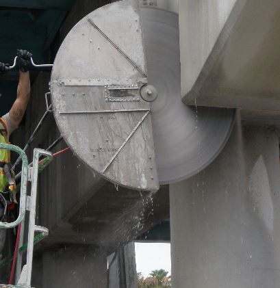 concrete wall cutting example